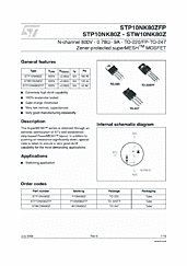 DataSheet STP10NK80Z pdf